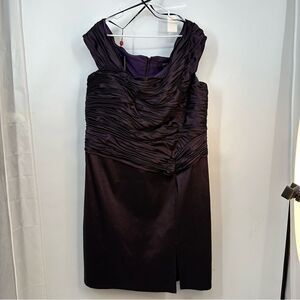 Brand New w/Tags Tadashi Collection Purple Satin Cocktail/Party Dress Size 22Q